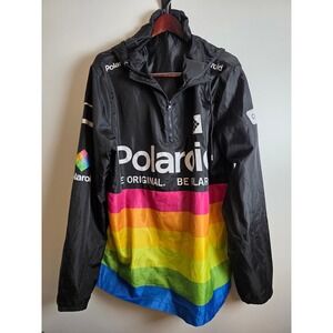 Polaroid Rainbow Windbreaker XXL – Retro Half Zip Anorak Jacket